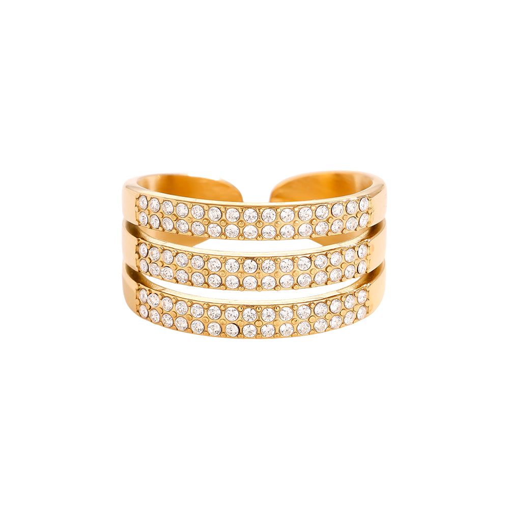 VALERIE three-band zirconia ring