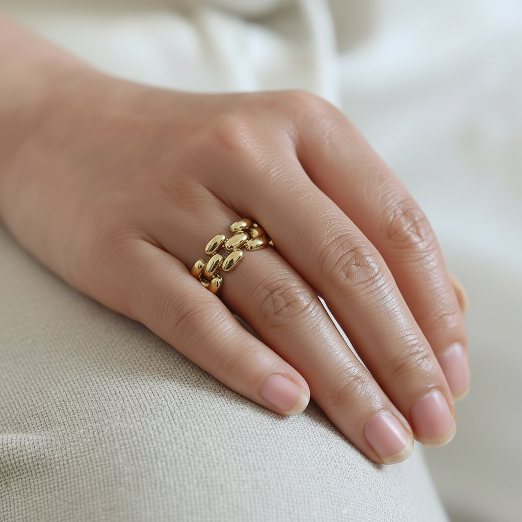 MILA chain designed ring (gold/silver)