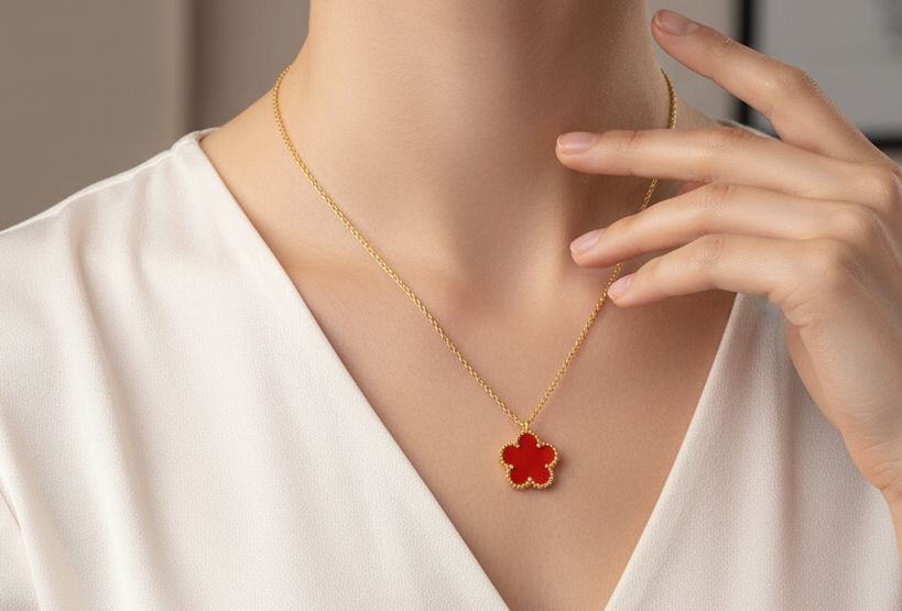 FLORA nyakláncok (fekete/ fehér/ zöld/ piros)